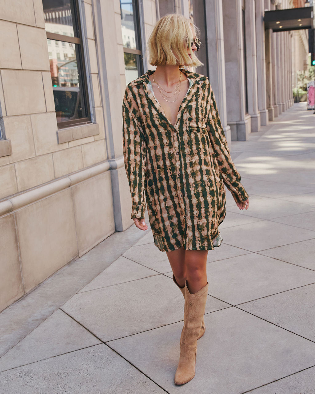 Queen Retro Printed Shirt Dress