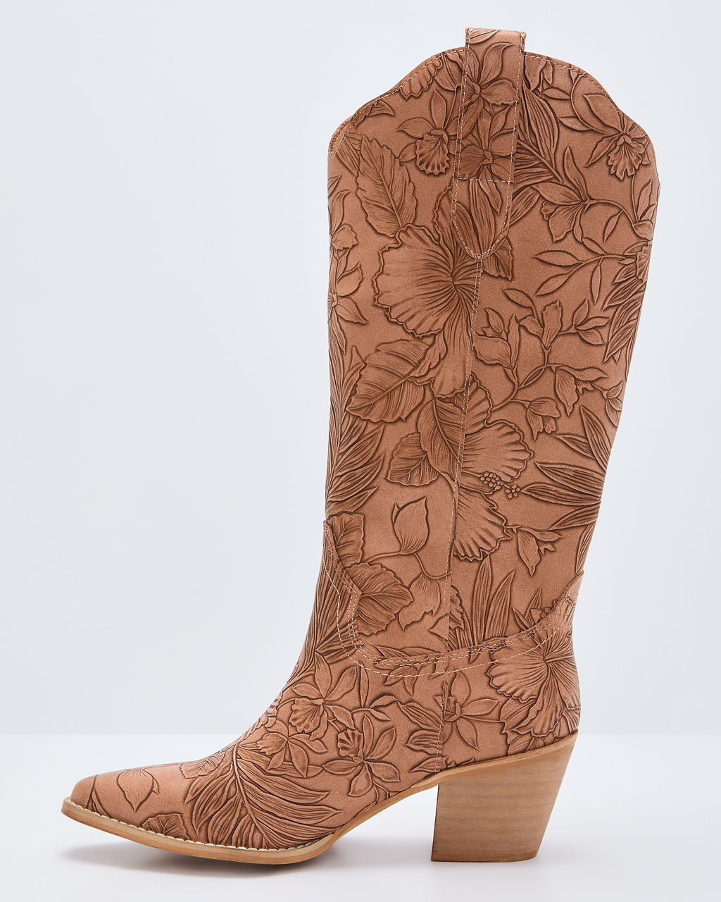 Katinna Embossed Floral Western Boots