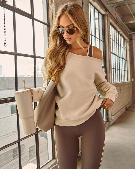 Empower Luxe Off The Shoulder Sweatshirt