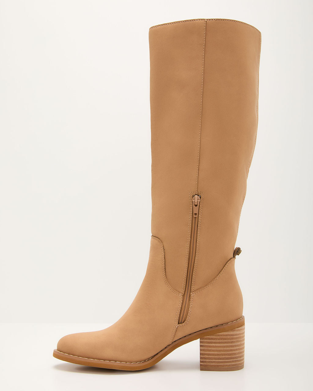 Maple Butter Faux Leather Knee High Riding Boot