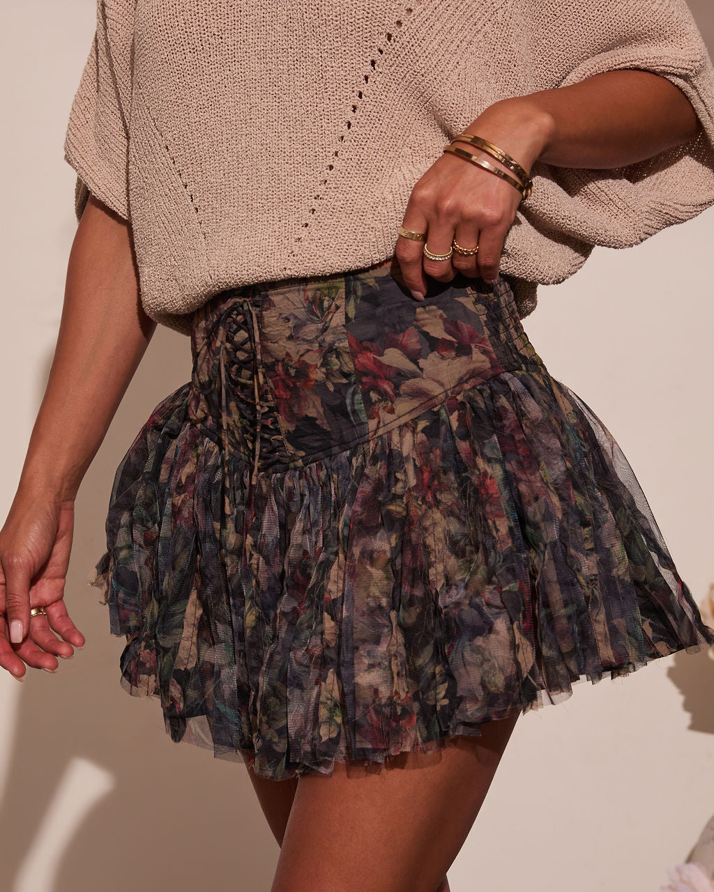 Sabrinah Tulle Mini Skort