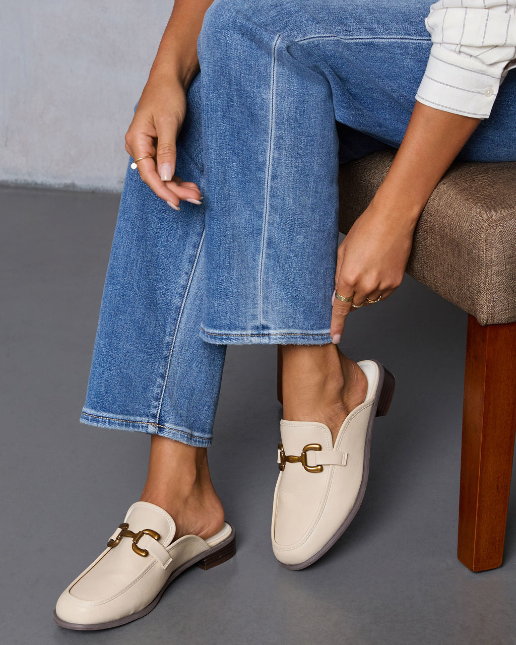 Honey Hide Loafer Mules