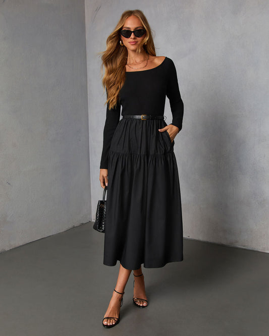 Fallow Field Belted Midi Dress