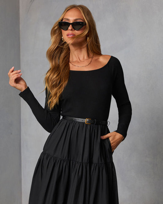Fallow Field Belted Midi Dress