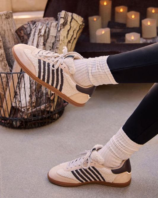 Emison Striped Shearling Sneakers