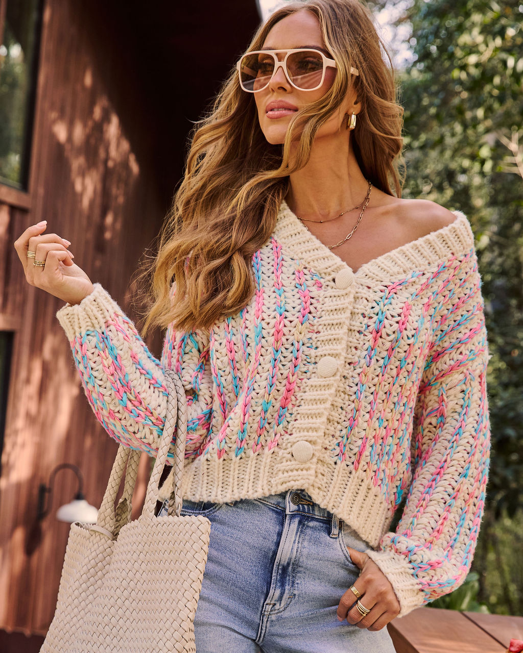 Holly Light Knit Multi Color Cardigan