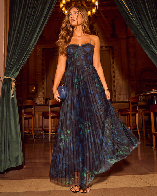 Afterglow Guest Pleated Maxi Dress