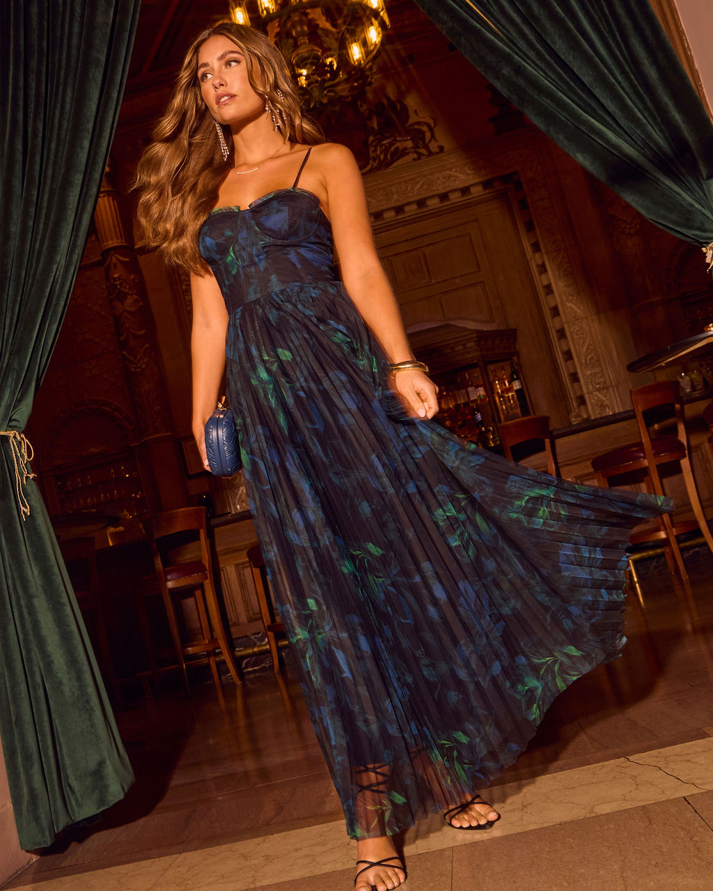 Afterglow Guest Pleated Maxi Dress