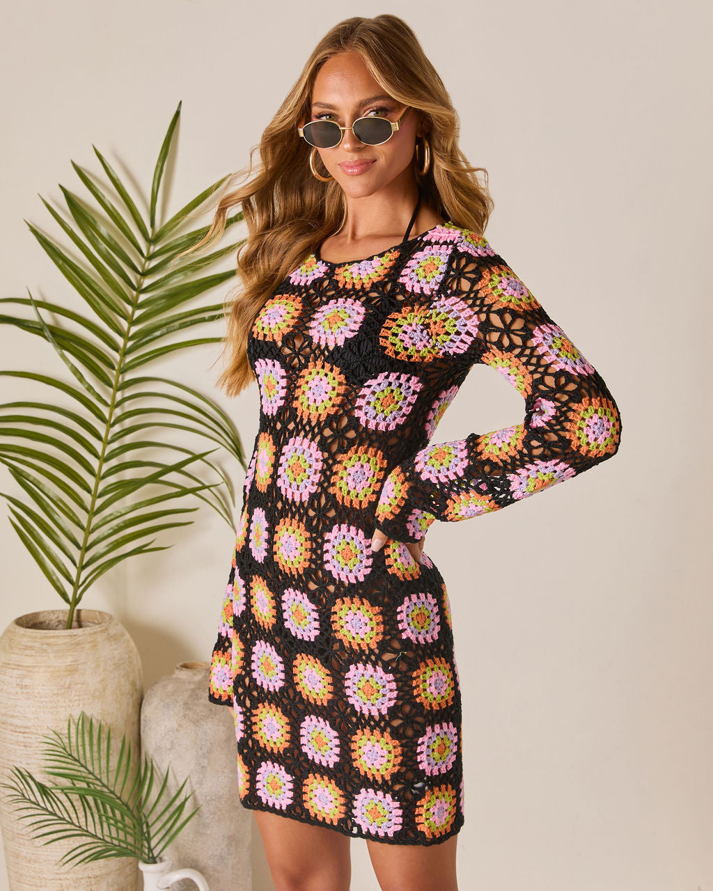 Talvi Crochet Cover Up Mini Dress