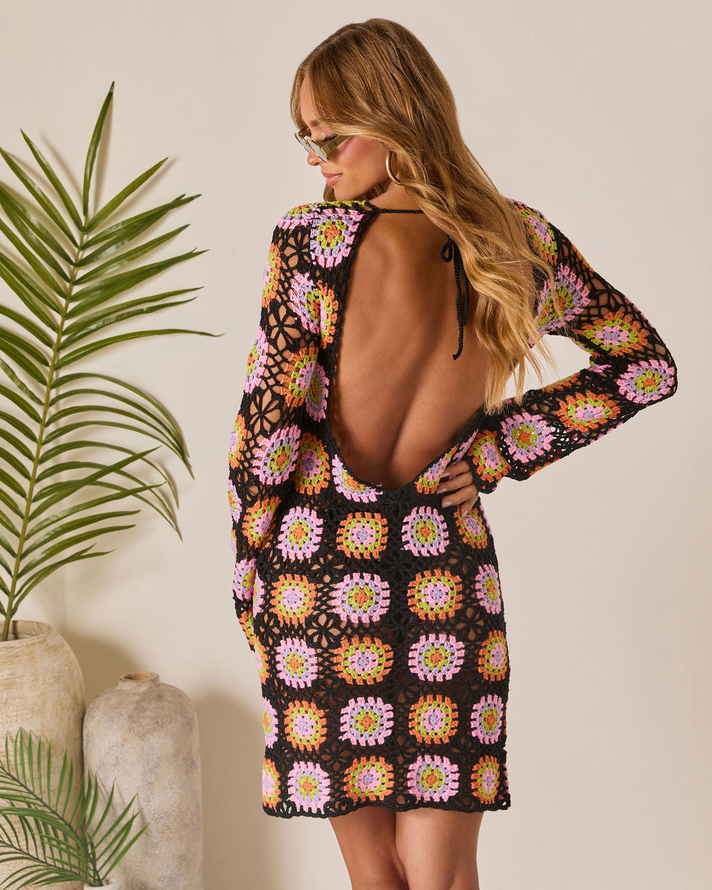 Talvi Crochet Cover Up Mini Dress