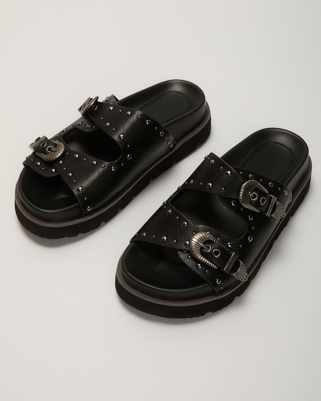 Hadyn Western Studded Buckle Sandal