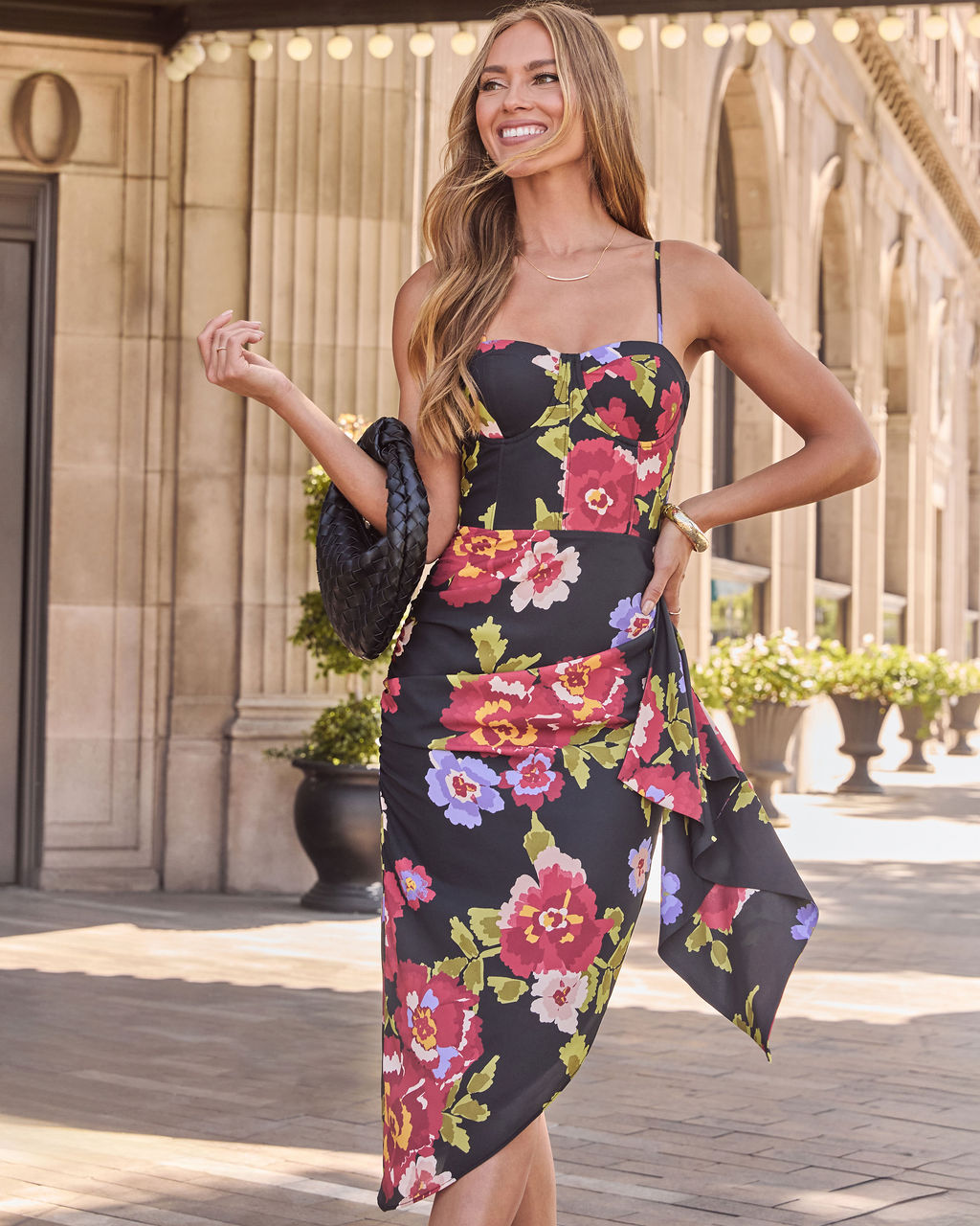 Lorette Wrap Midi Dress