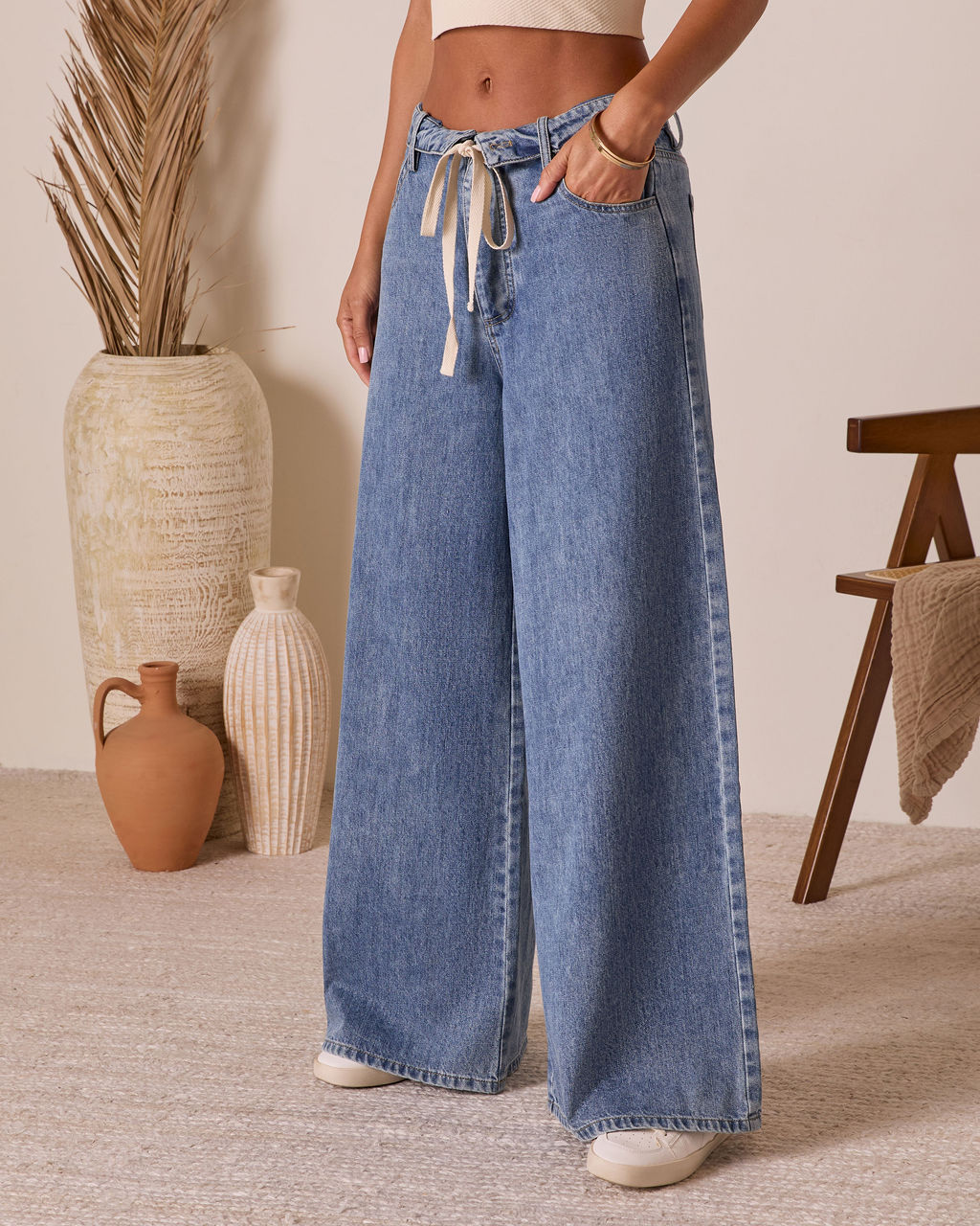 Solonge Rigid Drawstring Jeans