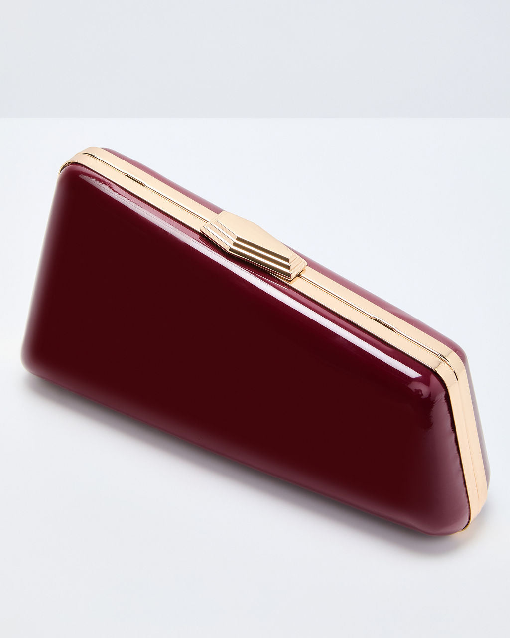 Corenna Faux Leather Asymmetric Clutch