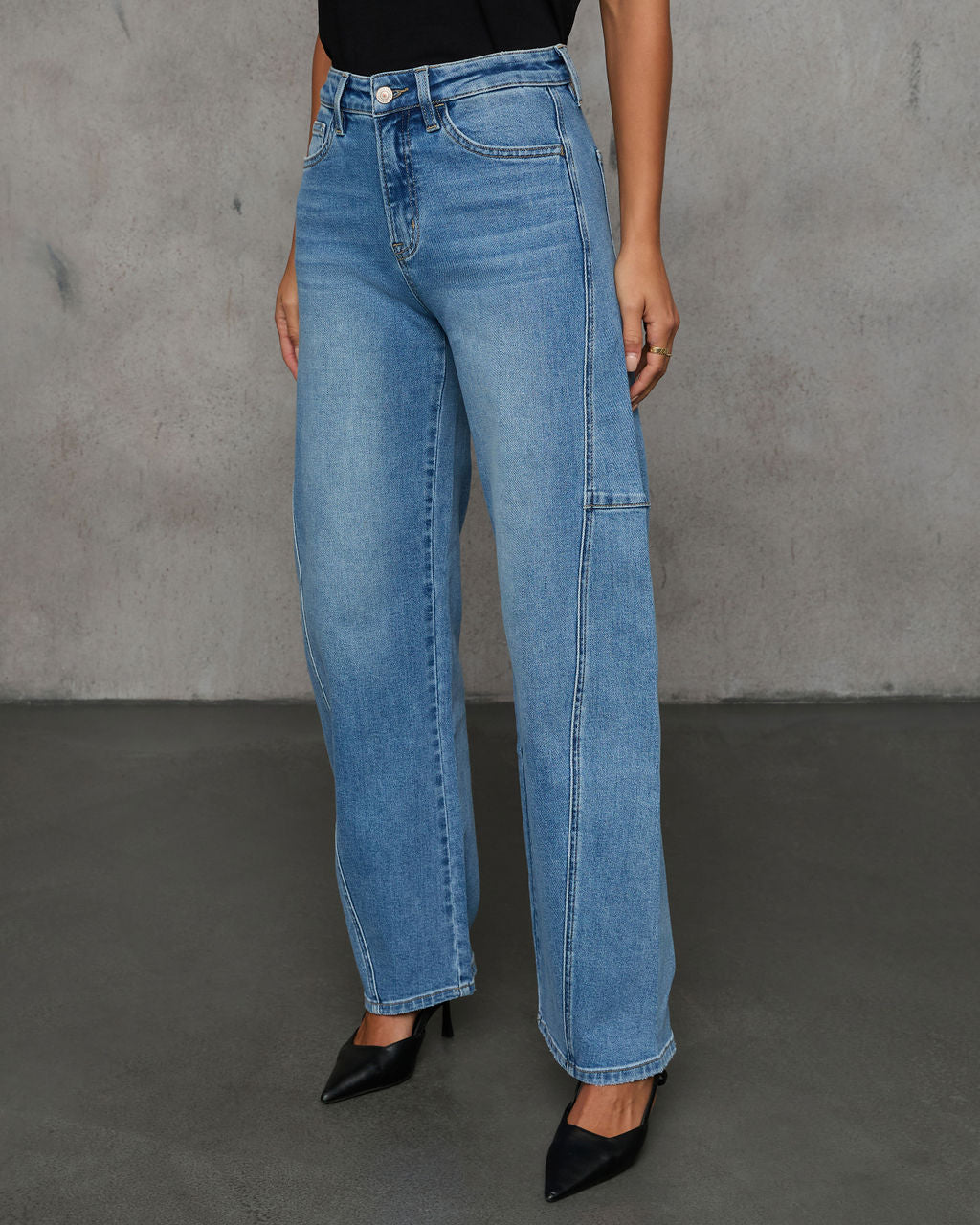 Launa Stretch High Rise Barrel Jeans