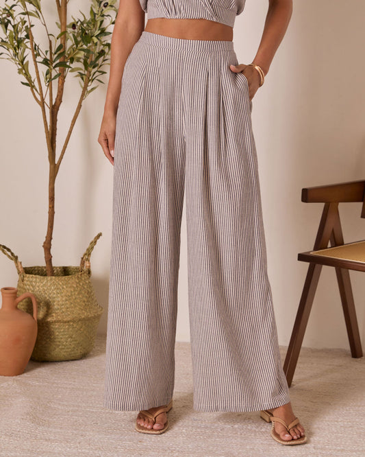 Thea High Rise Striped Pants