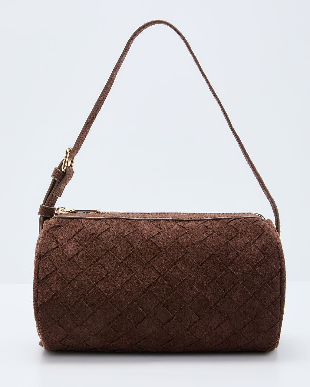 Solenah Woven Suede Shoulder Bag