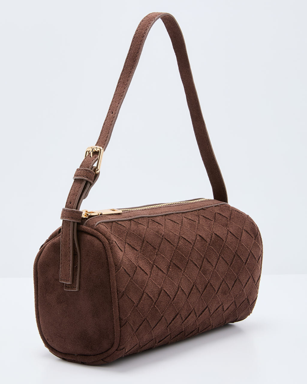 Solenah Woven Suede Shoulder Bag