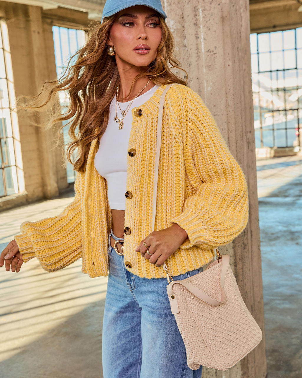 Cataline Textured Woven Vegan Leather Tote Bag