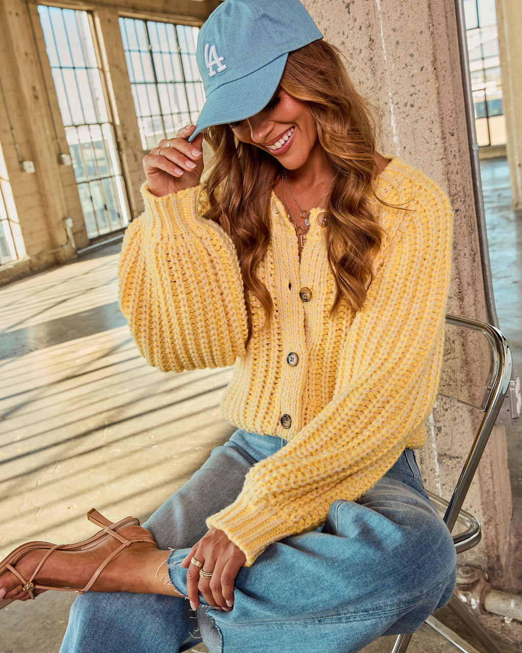 Sweet LA Babe Denim Baseball Cap