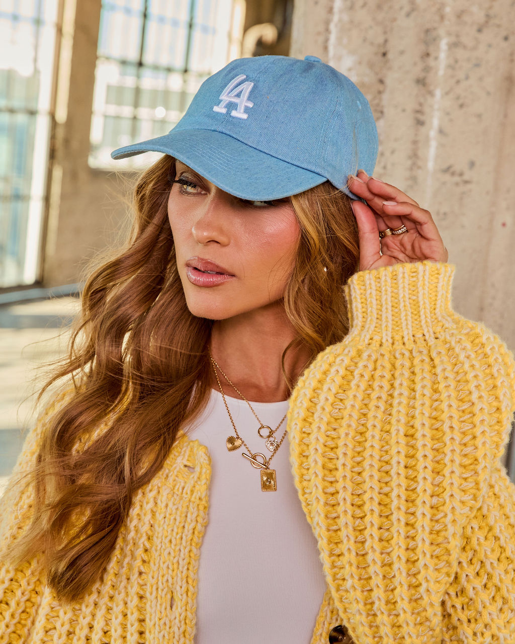 Sweet LA Babe Denim Baseball Cap