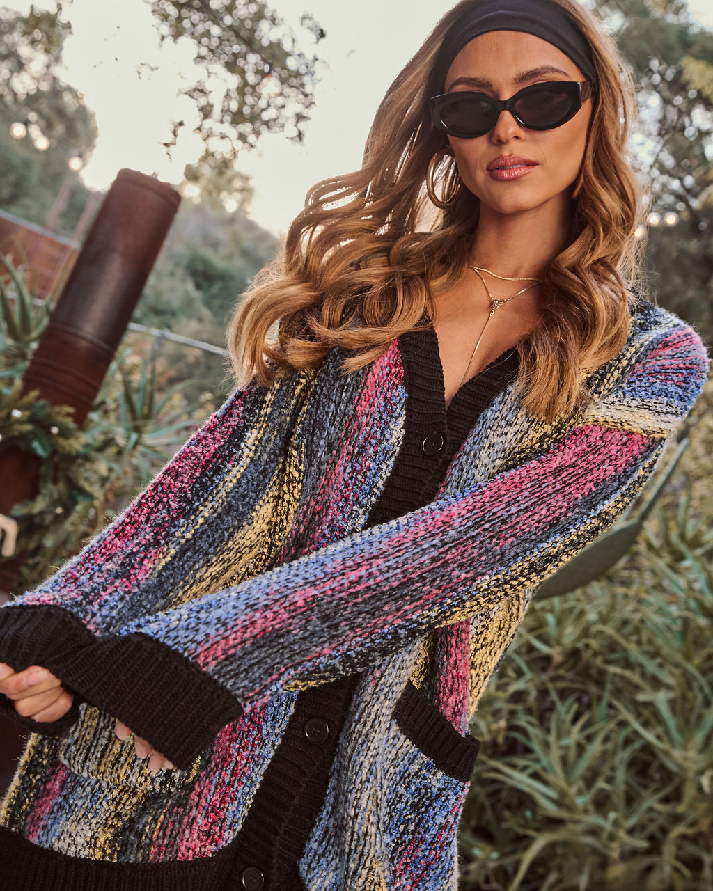 Winter Trinket Knit Multi Color Cardigan