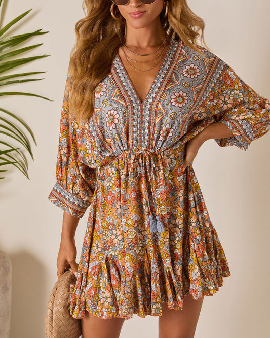 Sun Loves Caftan Mini Dress