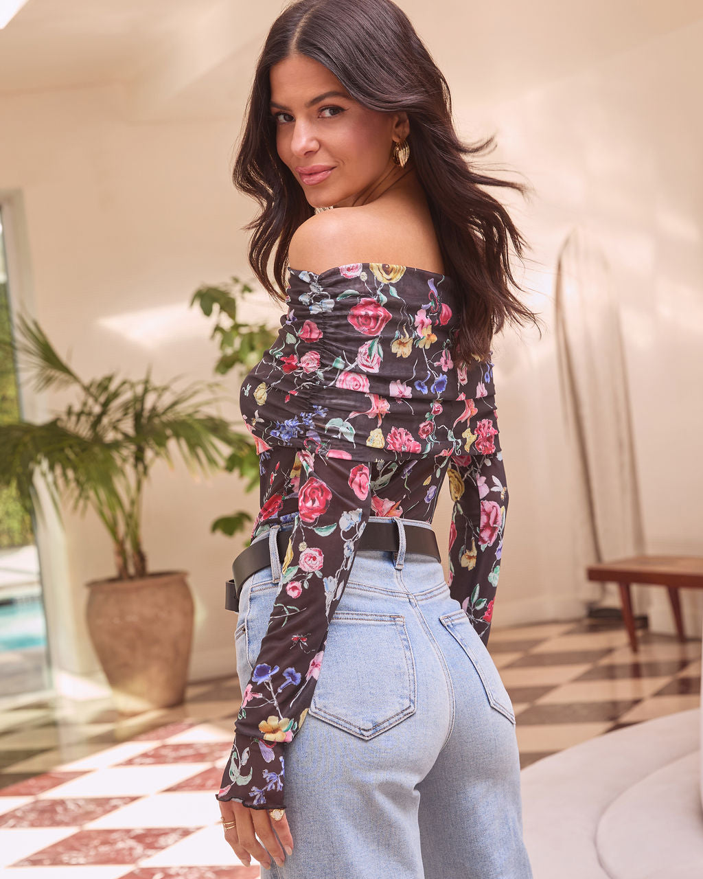 Imogene Floral Off Shoulder Bodysuit