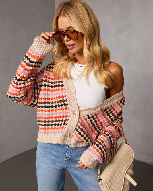 Before the Chill Abstract Cardigan