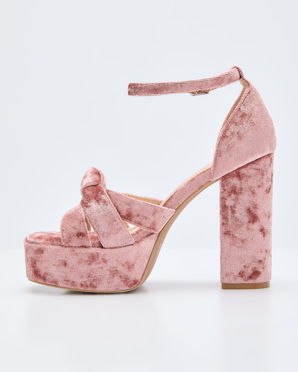 Evening Proper Velvet Platform Heels