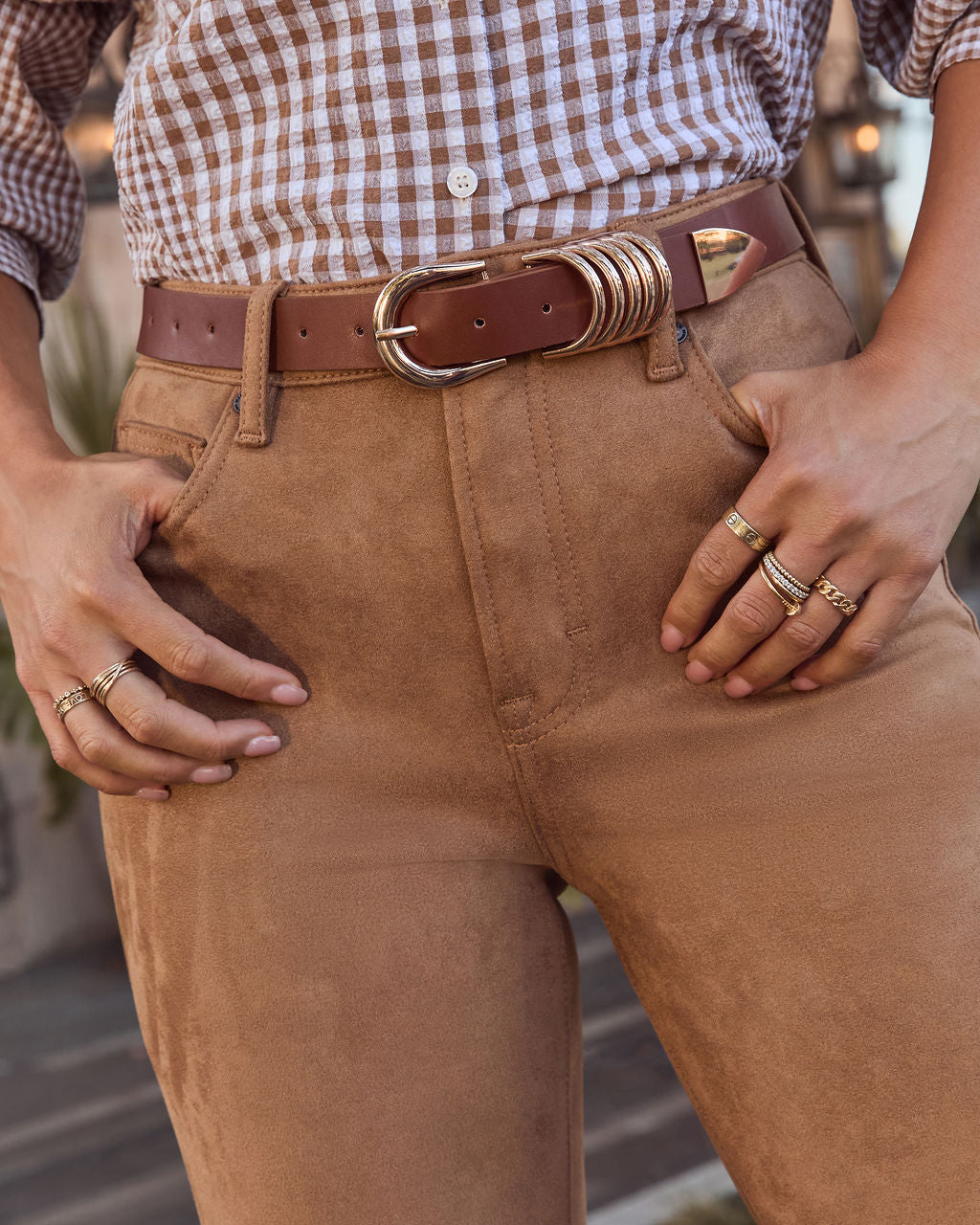 Greer Stacked Buckle Belt