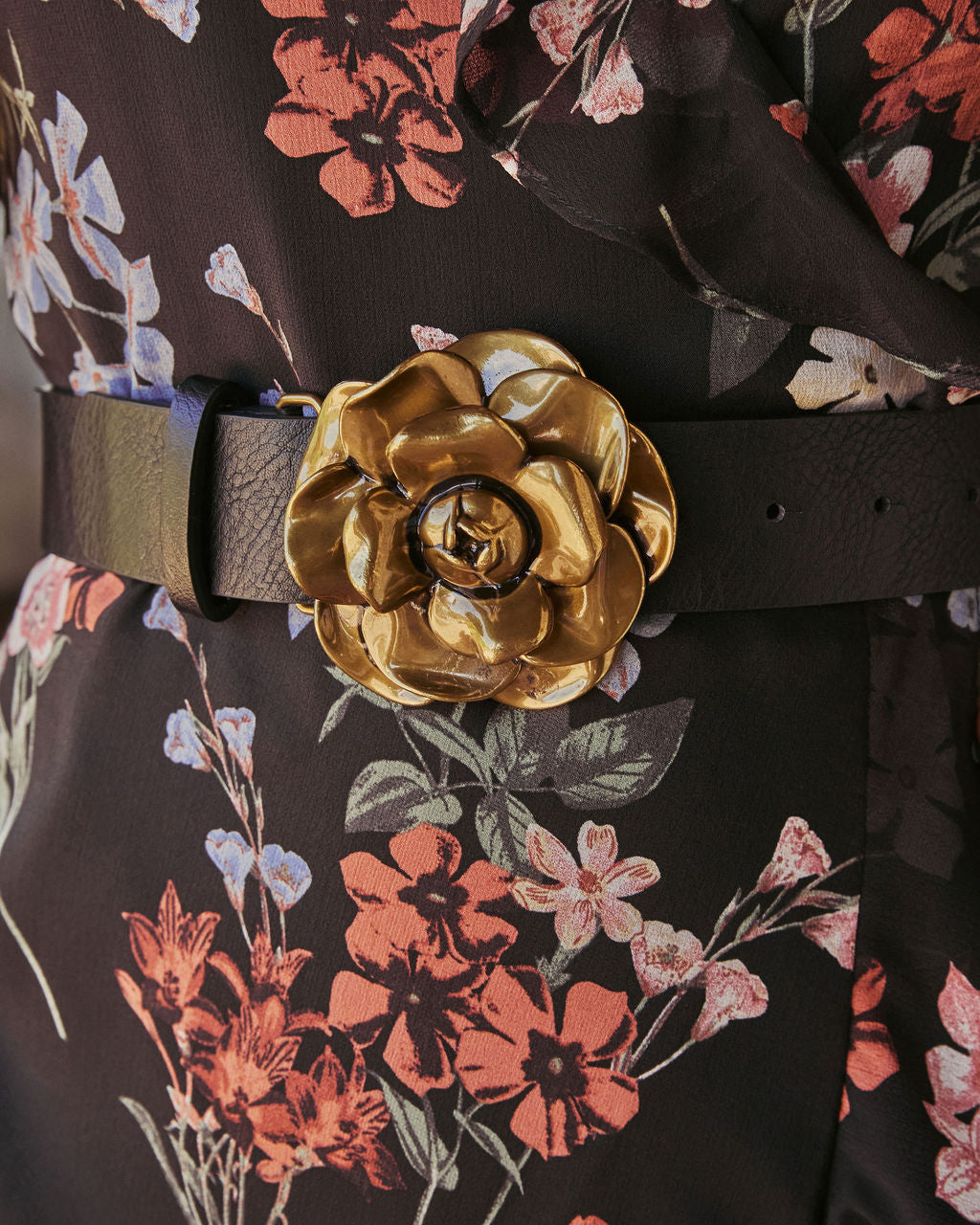 Ashglow Flower Buckle Belt