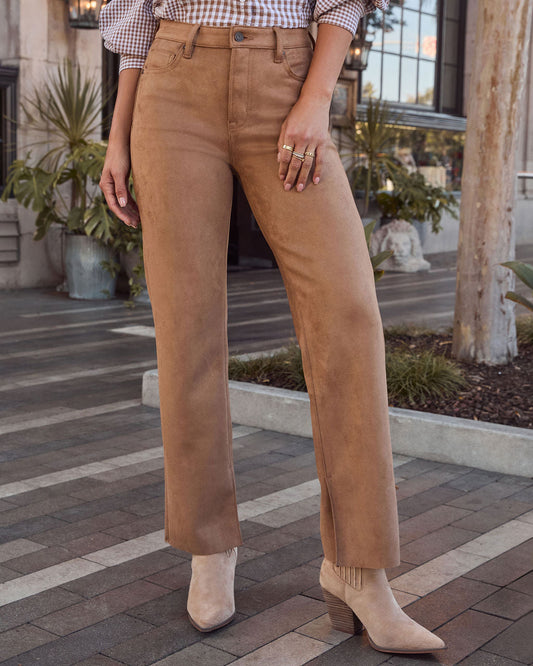Butternut Suede Straight Leg Pants