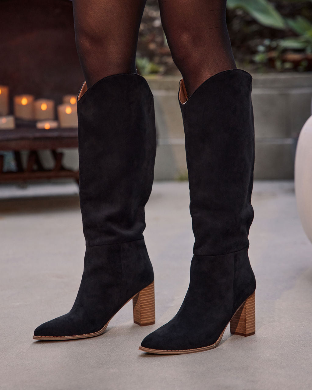 Wilison Faux Suede Knee High Boots