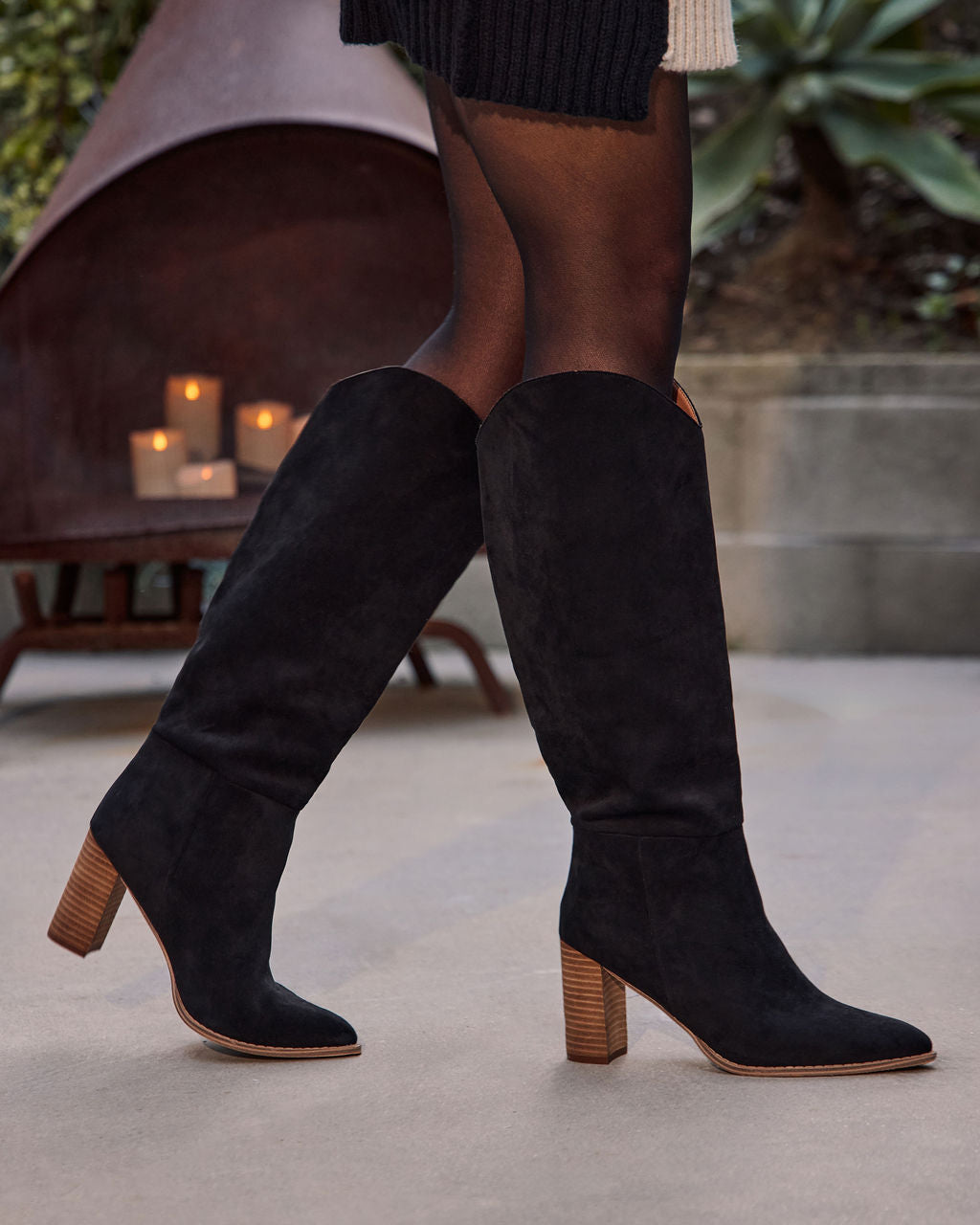Wilison Faux Suede Knee High Boots