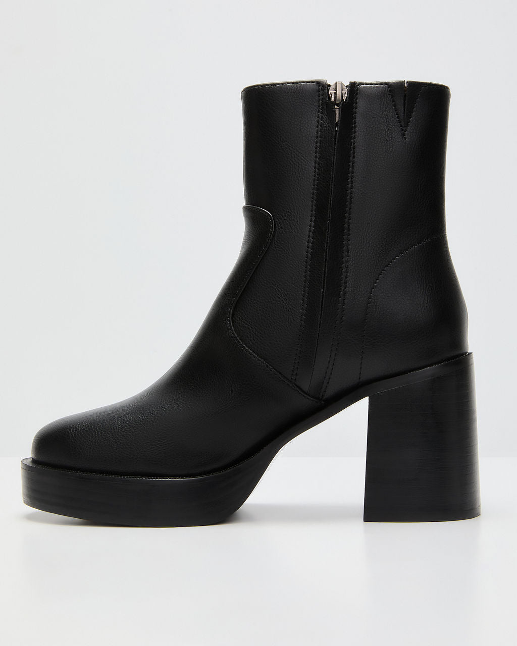 Roem Leather Platform Ankle Booties
