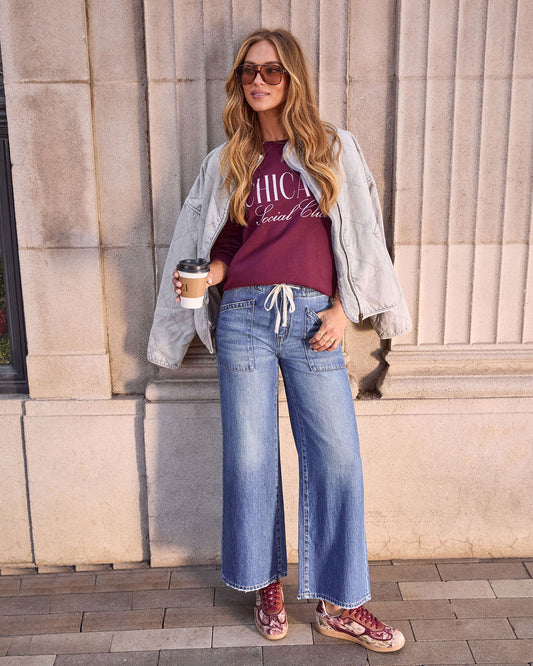 Tallie Rigid Drawstring Wide Leg Jeans