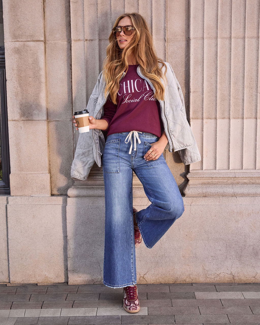 Tallie Rigid Drawstring Wide Leg Jeans