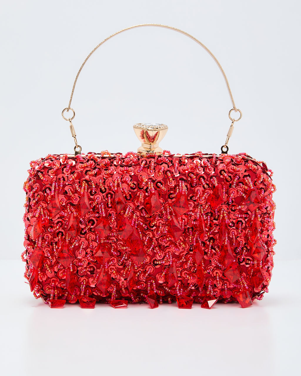Holiday Drift Bead and Sequin Embellished Clutch