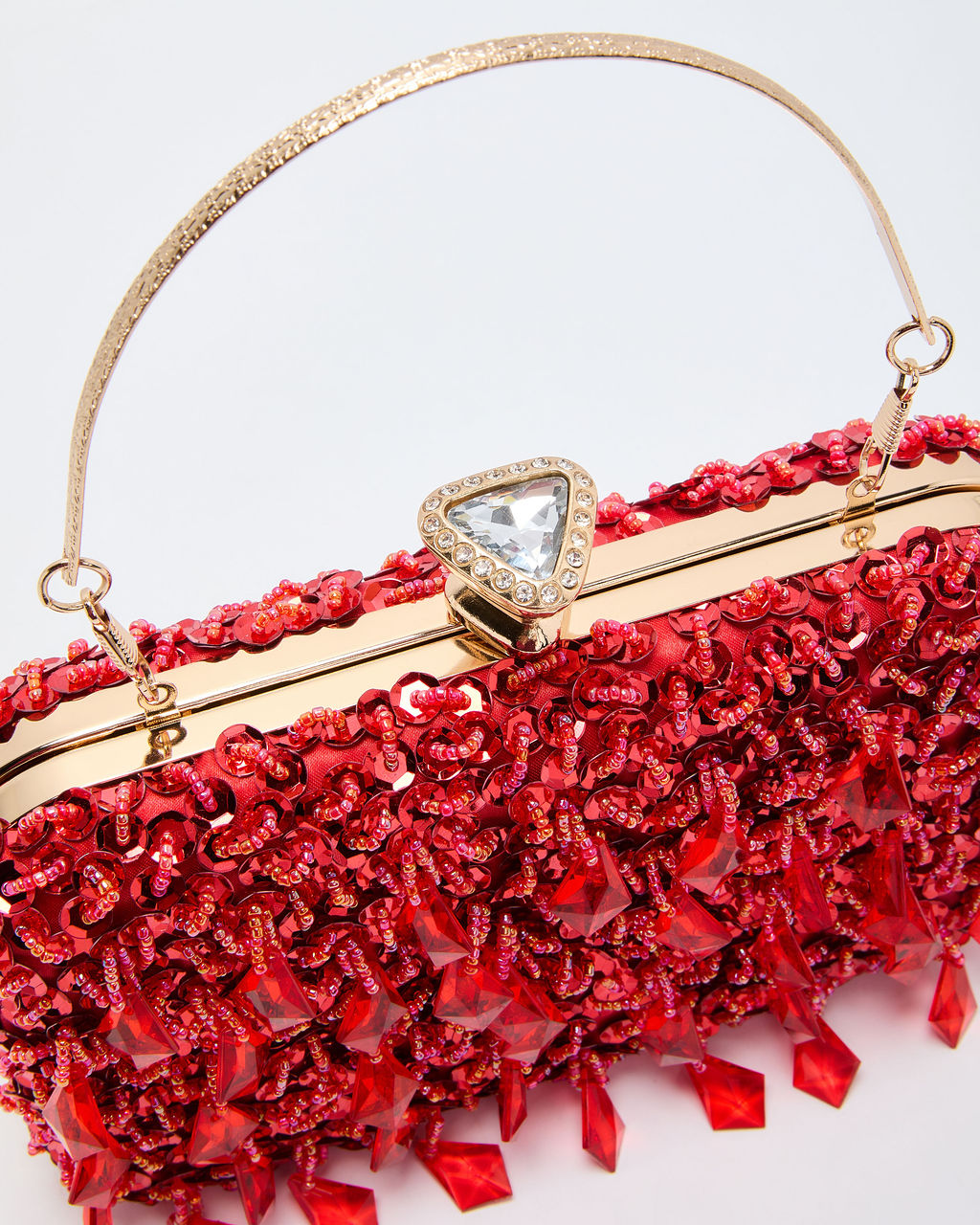 Holiday Drift Bead and Sequin Embellished Clutch