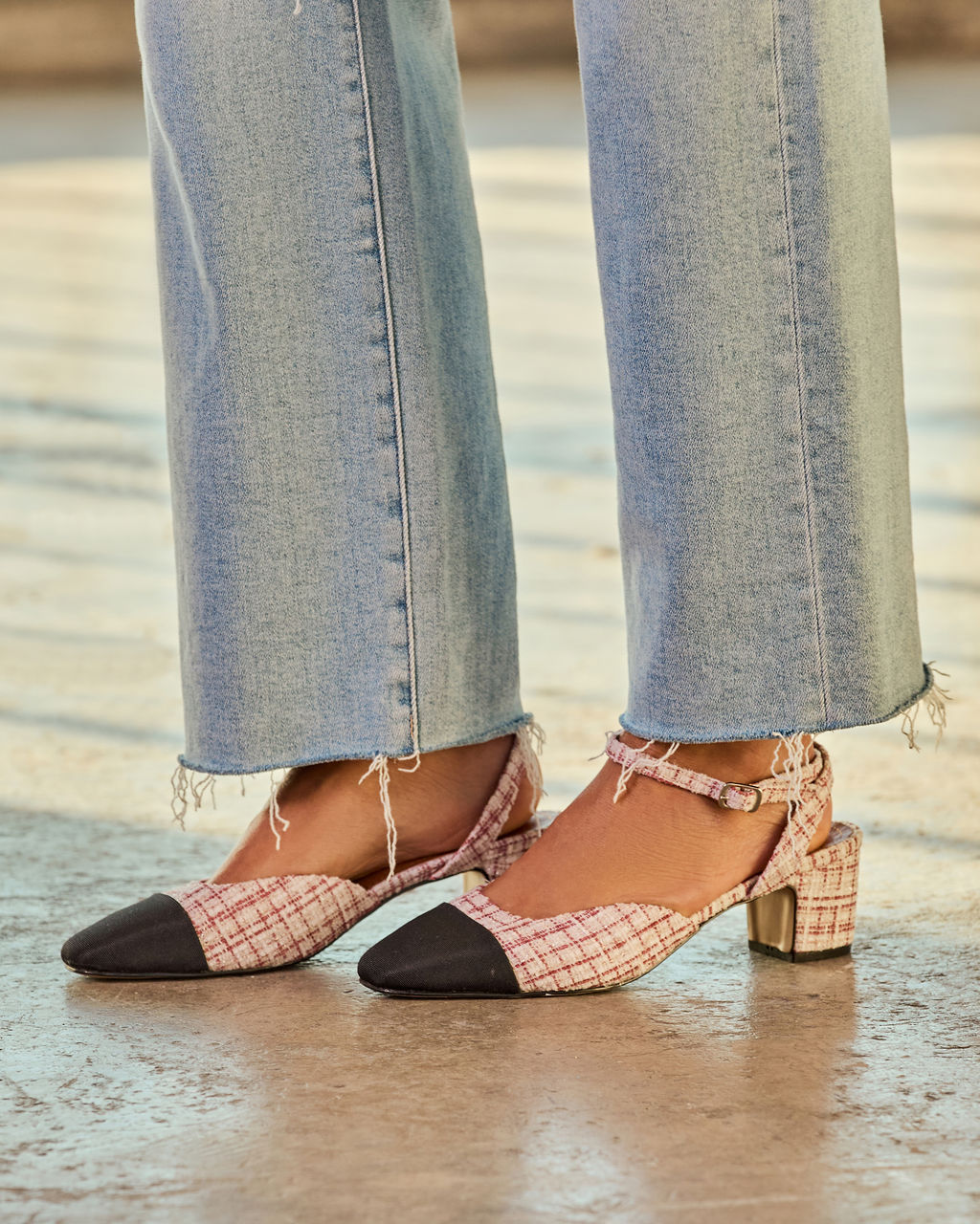 Rosalea Tweed Kitten Heels