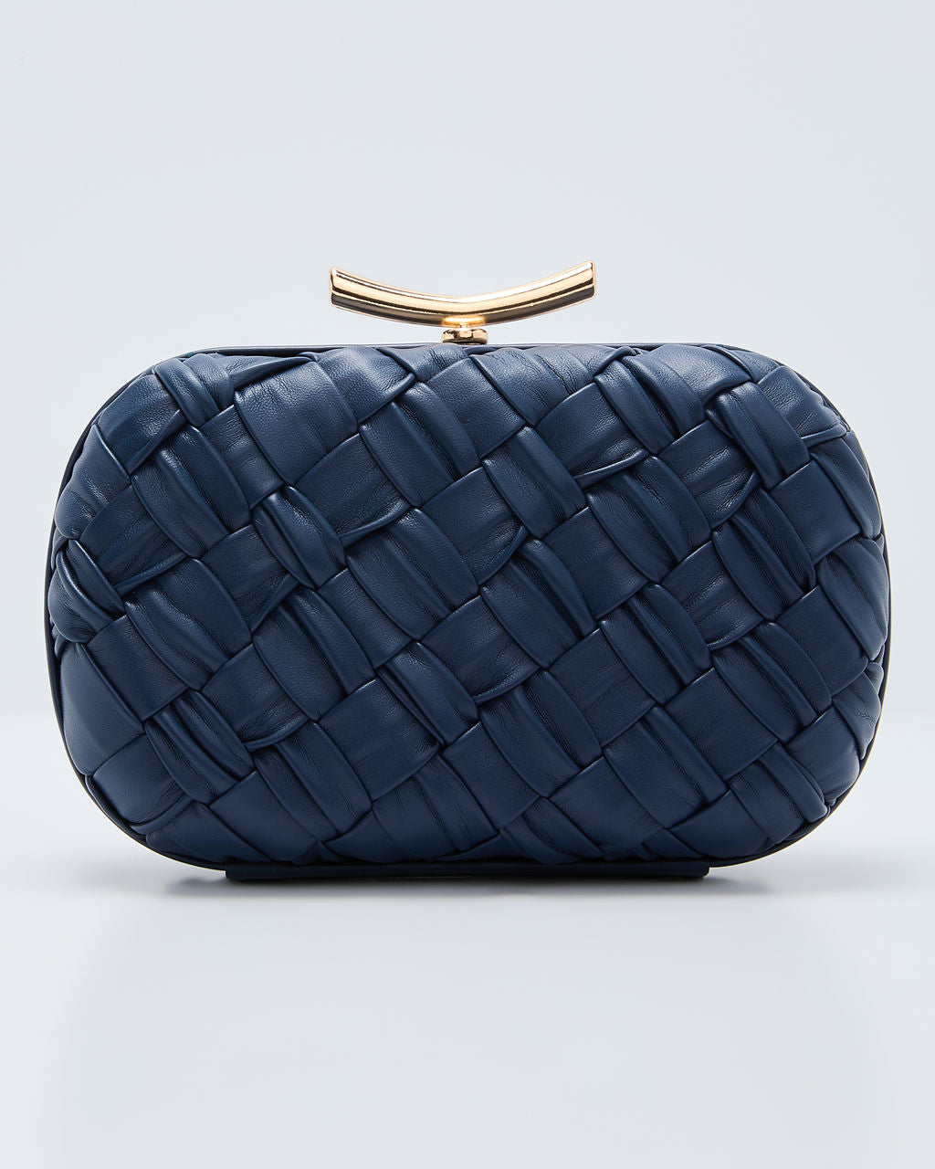 Siloh Textured Faux Leather Hard Case Clutch