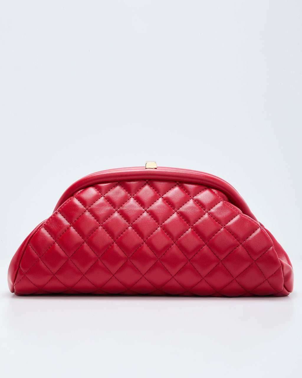 Zellie Quilted Vegan Leather Clutch