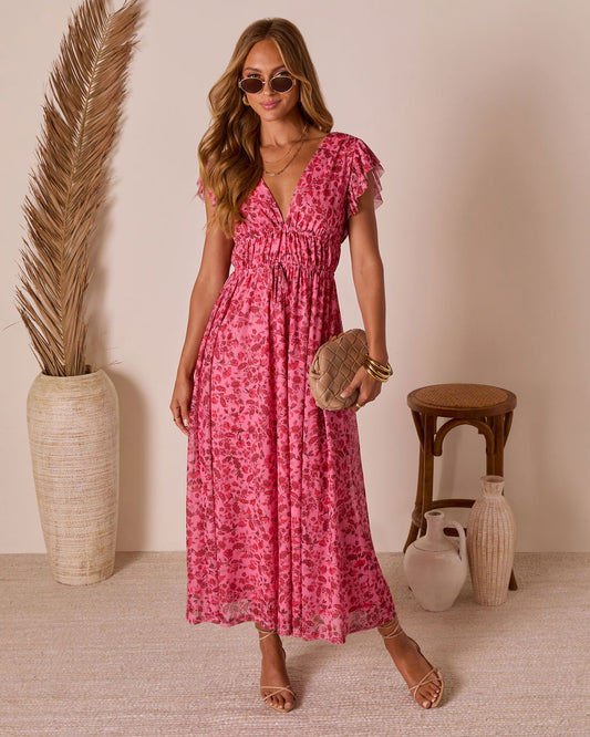 Private Island V-Neck Floral Maxi Dress