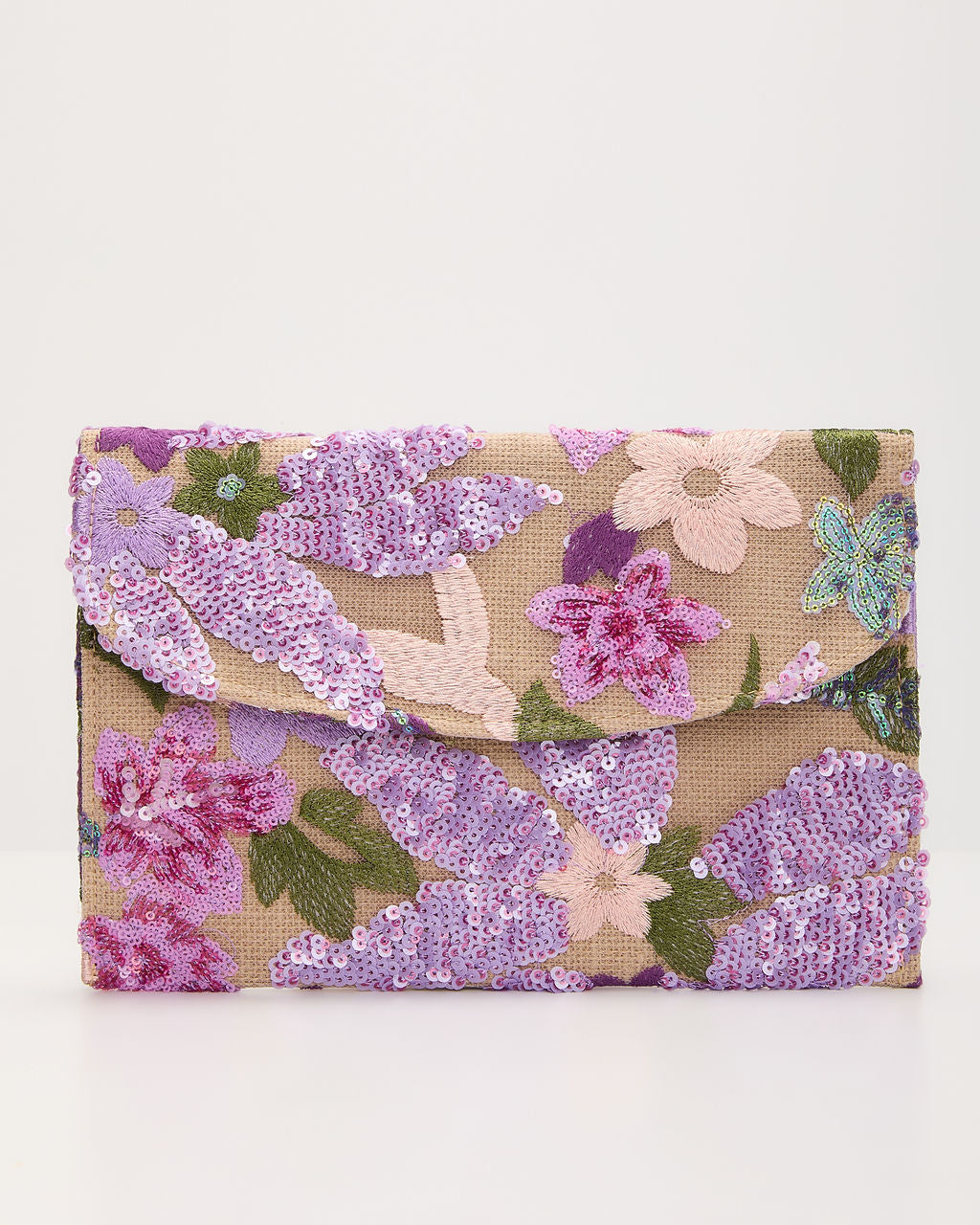 Roseanna Embroidered Foldover Clutch