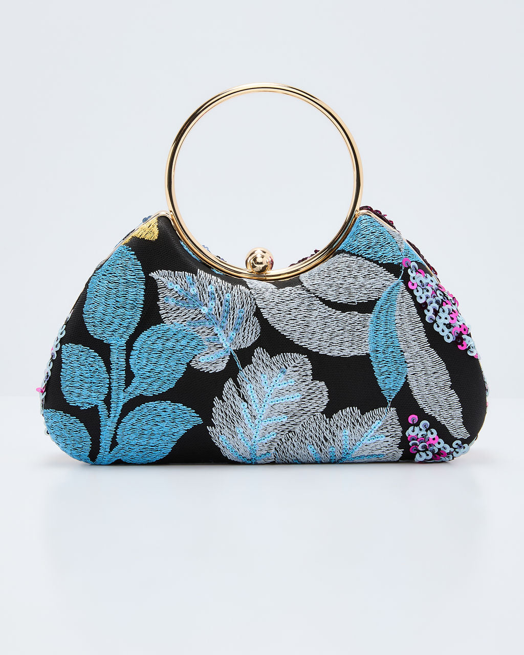 Gypsy Petal Sequin Embellished O Ring Bag