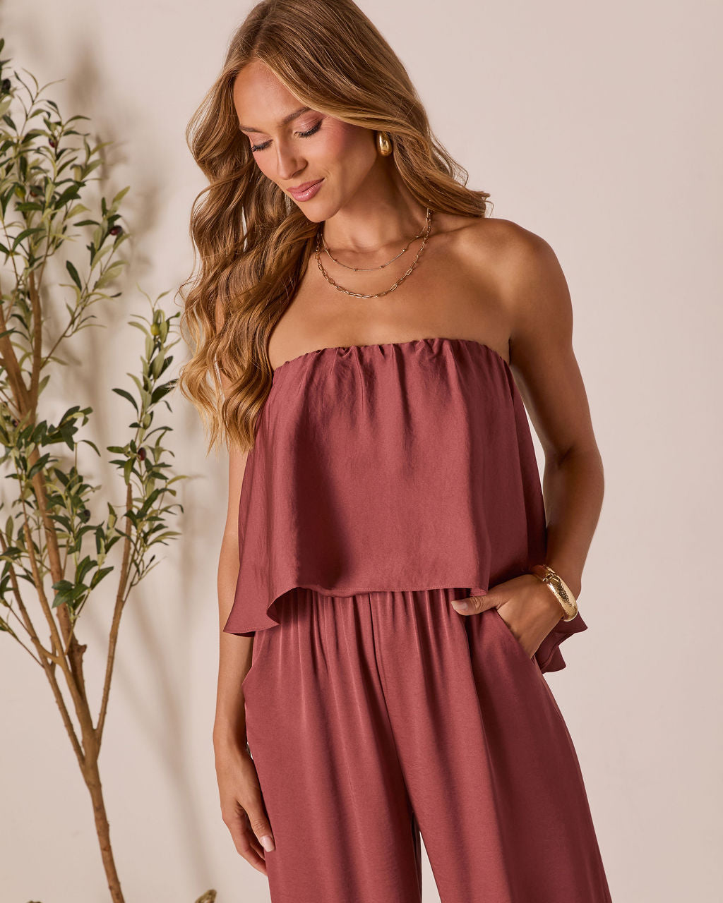 Thistle Muse Strapless Jumpsuit