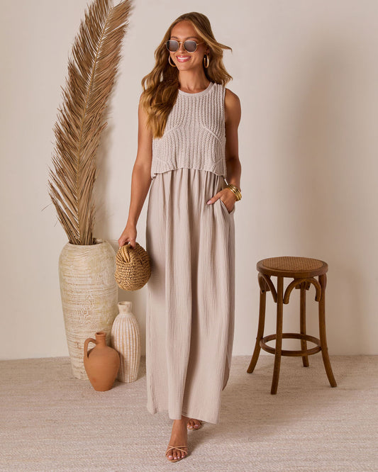 Saltwoven Crochet Bodice Maxi Dress