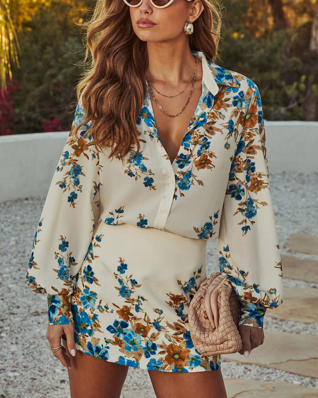 Talaeh Printed Button Up Top