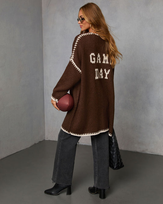 Game Day Tailgate Knit Cardigan